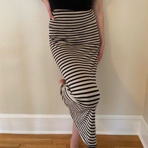 striped maxi skirt